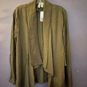 NEW.Shawl collar jacket Olive green